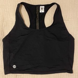Senita Sadie crop top. Black, size large